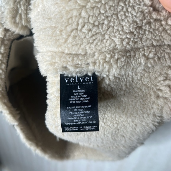 🆕 VELVET BY GRAHAM & SPENCER brown Faux Lamb Fur Vest Jacket Size large - Picture 14 of 14